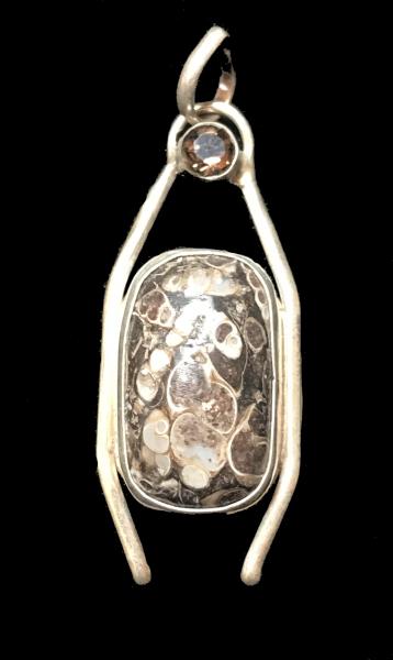 Turritella Agate Pendant #3 picture