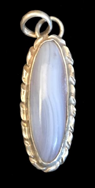 Blue Lace Agate Pendant #1