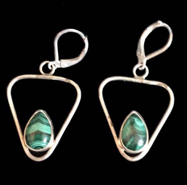 Malachite Earrings #2 picture