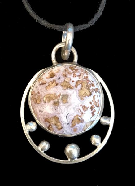 Calico Lace Agate Pendant #2