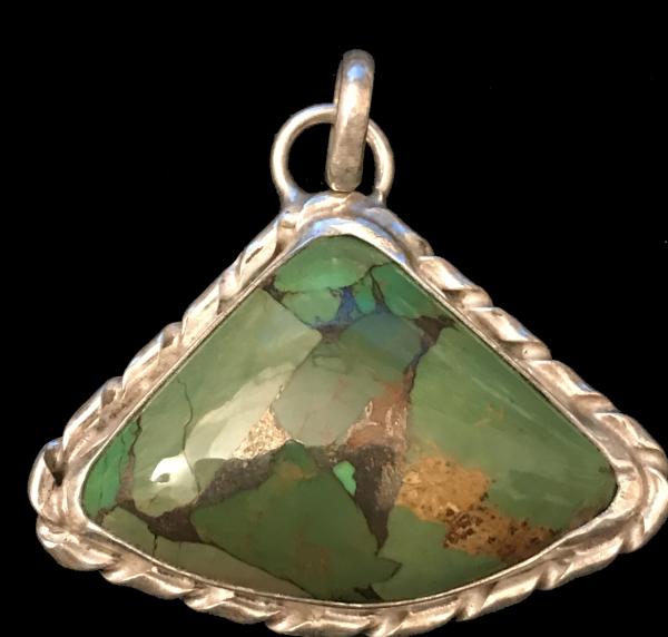 Mojave Green Turquoise Pendant #3