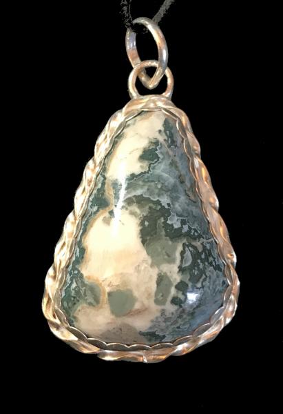 Blue Tide Seam Agate Pendant #1 picture