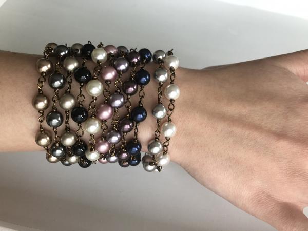 8mm Swarovski pearl bracelet picture