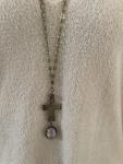 36” long cross necklace