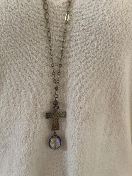 36” long cross necklace picture