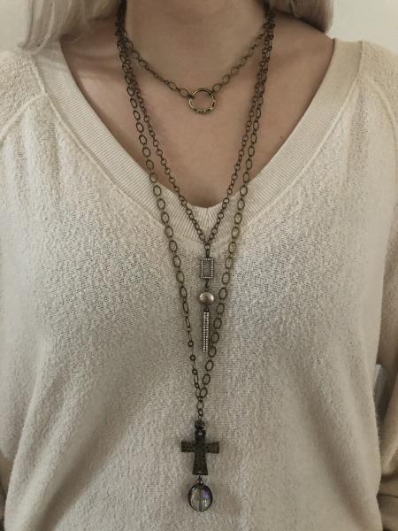 36” long cross necklace picture