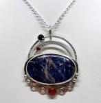 African Sodalite & Carnelian Necklace