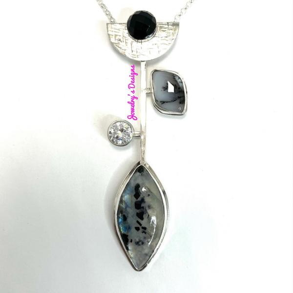 Abstract Moonstone Pendant Necklace picture