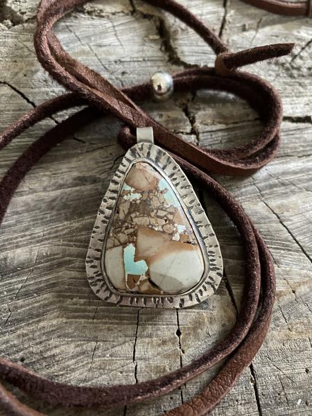 Big Royston Turquoise Sterling silver pendant picture