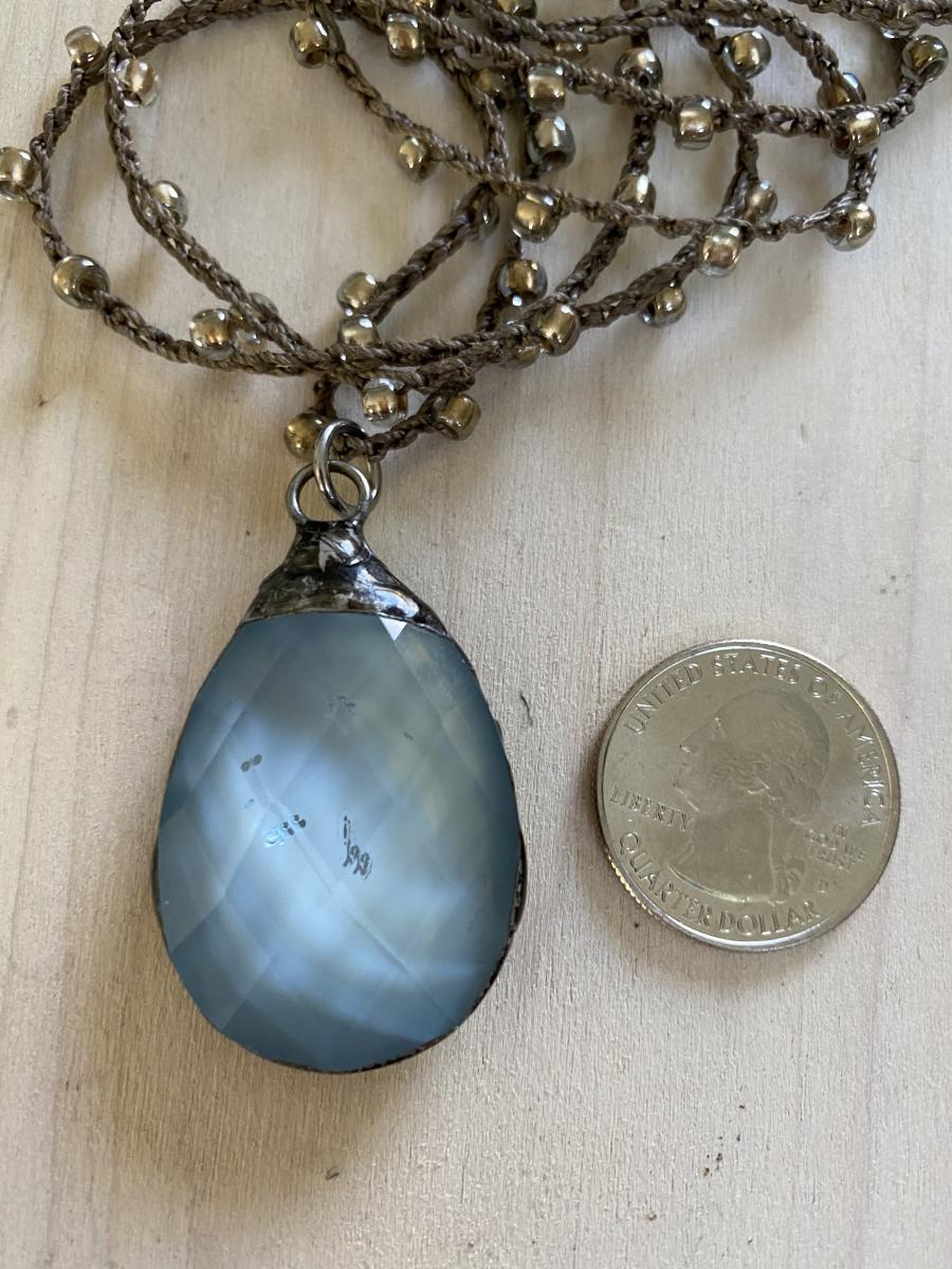 Crystal pendant on a 36" crochet chain picture