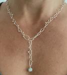 "Kisses" shaped Sterling silver necklace or barcelet wrap