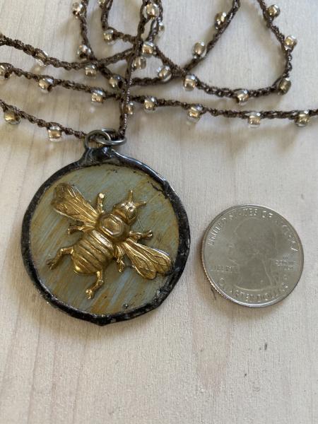 Bee Pendant with 36" long adjustable necklace picture