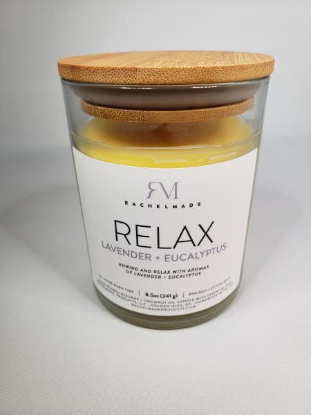 RELAX Lavender Eucalyptus Beeswax Candle picture