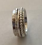 Triple Spinner All Sterling Ring