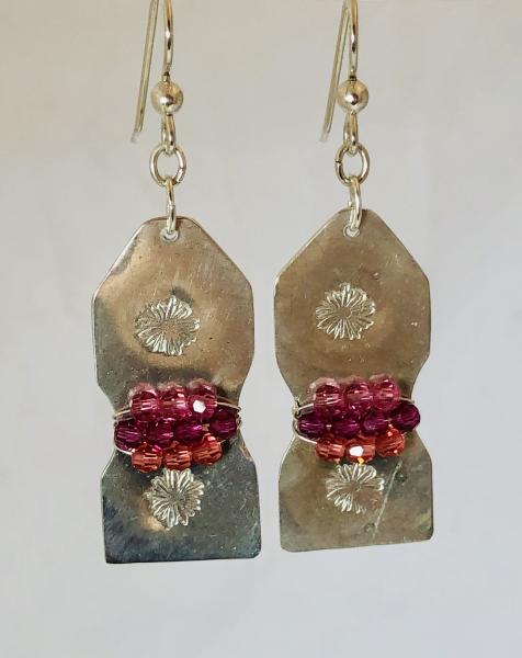 Sterling & Pink Swarovski Earrings picture
