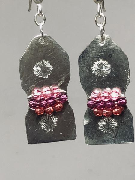 Sterling & Pink Swarovski Earrings