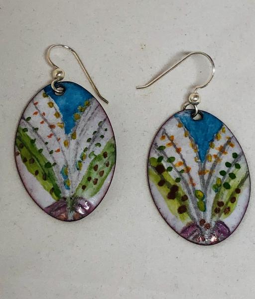 Colorful Glass Enamel Earrings picture