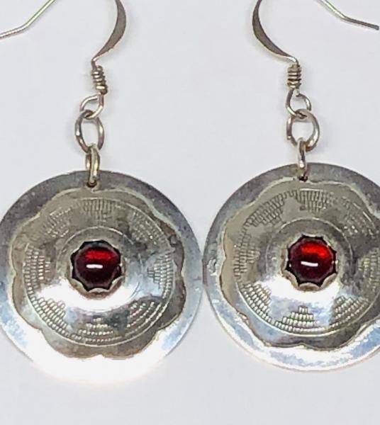 Ruby and Sterling Earrings picture