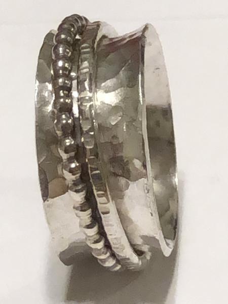 Double Spinner All Sterling Silver Ring picture