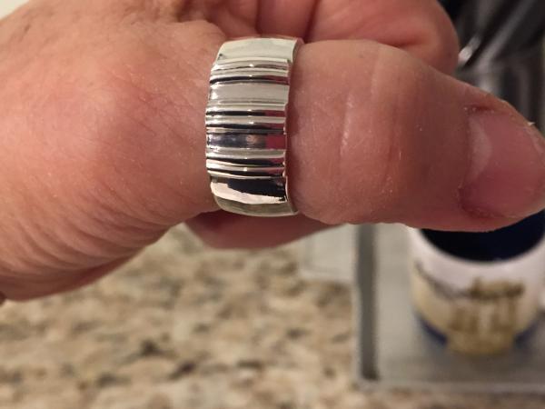 Men's Triple Double-Grooved Ring picture