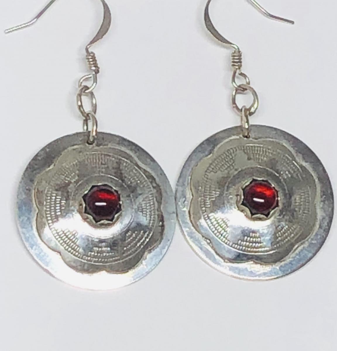 Ruby and Sterling Earrings picture