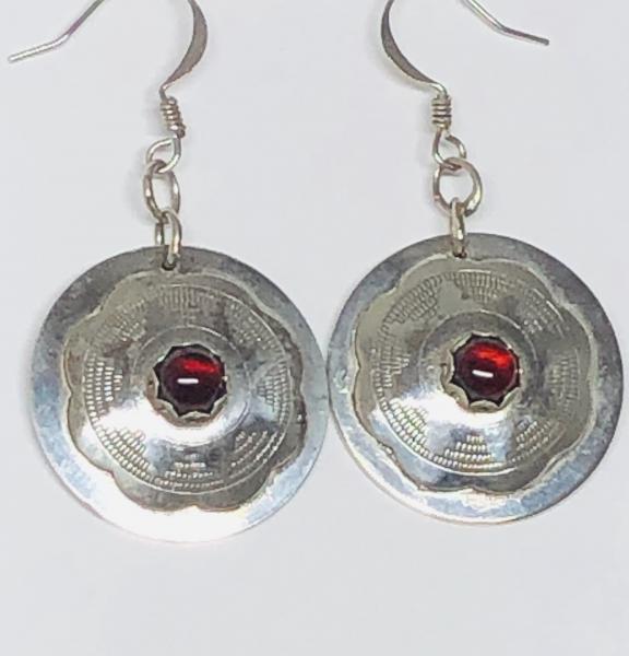 Ruby and Sterling Earrings picture