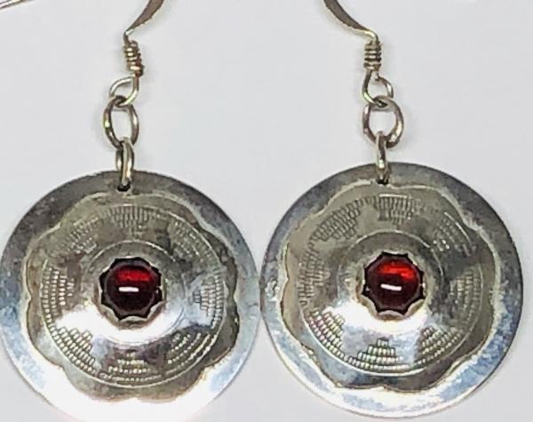 Ruby and Sterling Earrings