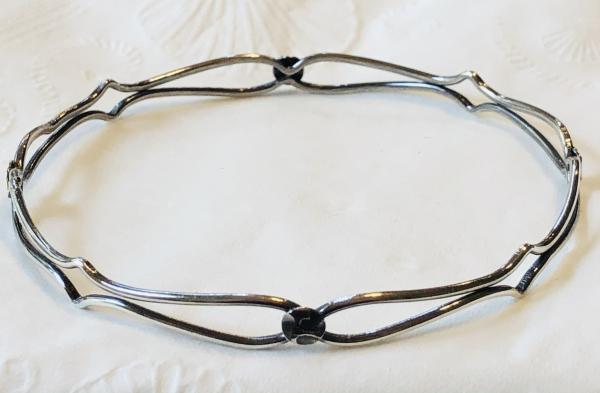 Open-Patterned Sterling Bangle Bracelet picture