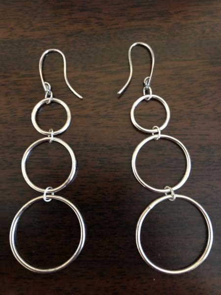 Long Dangly 3 Circles Earrings picture