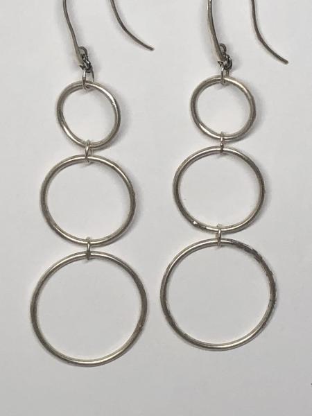 Long Dangly 3 Circles Earrings picture