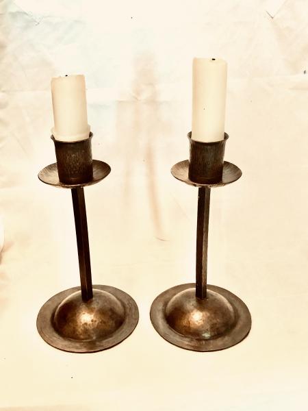 Dome-Bottomed Copper Candlesticks picture