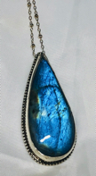 Labradorite Tear Drop Necklace picture