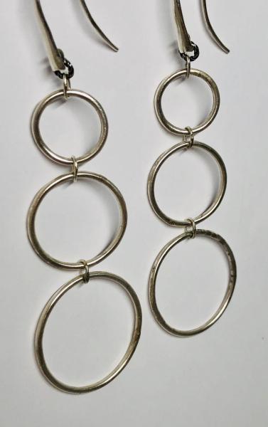 Long Dangly 3 Circles Earrings picture