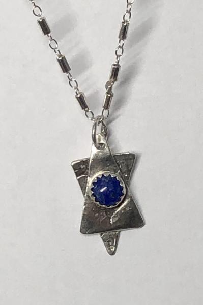 Star of David with Lapis Lazuli Necklace picture