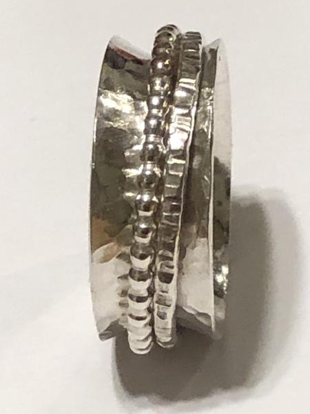 Double Spinner All Sterling Silver Ring picture