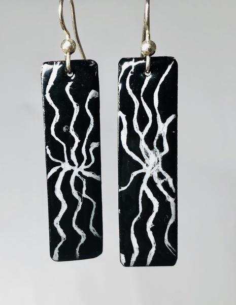 Black & White Enamel Earrings picture