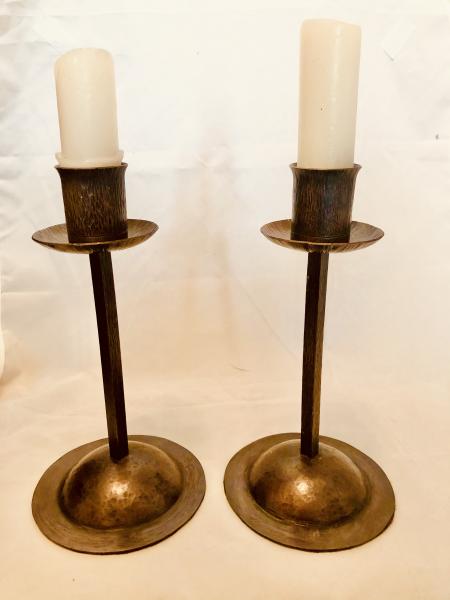 Dome-Bottomed Copper Candlesticks picture