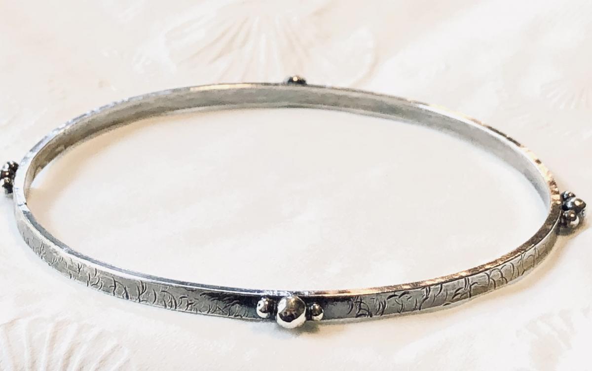 Sterling Silver Bangle with Balls picture