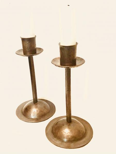 Dome-Bottomed Copper Candlesticks picture