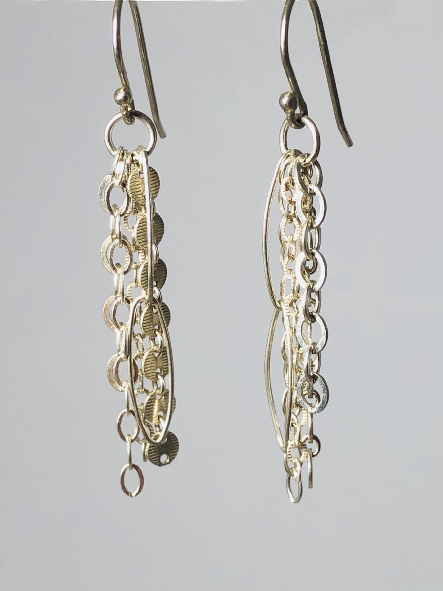 Sterling 5 Chains Earrings picture
