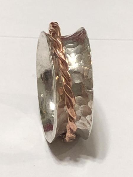 Copper Braid SIngle Spinner RIng