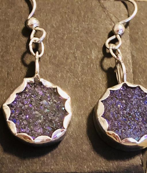 Deep Purple Druzy Earrings picture