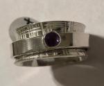 Sterling Silver Birthstone Spinner Ring