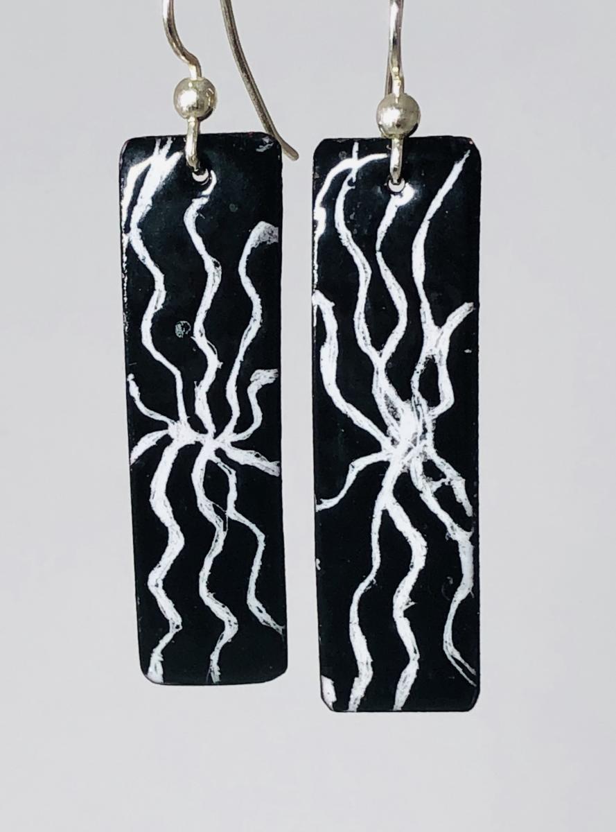 Black & White Enamel Earrings picture