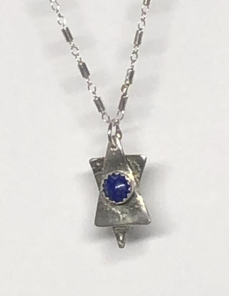 Star of David with Lapis Lazuli Necklace picture