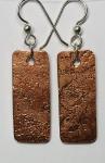 Etched & Textured Copper Earrings