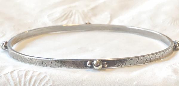 Sterling Silver Bangle with Balls