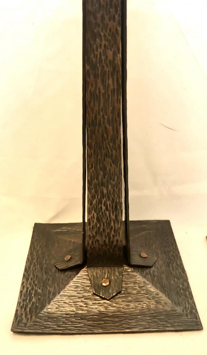 Tulip Topped Craftsman Style Candlesticks picture