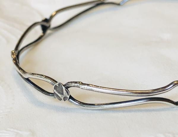 Open-Patterned Sterling Bangle Bracelet picture