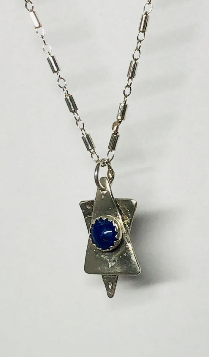 Star of David with Lapis Lazuli Necklace picture